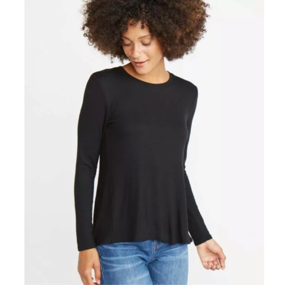 Marine Layer Black Long Sleeve Tee